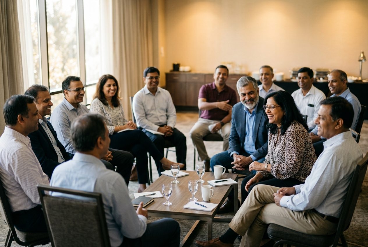 Hotel owners meeting at a regional chapter gathering